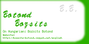 botond bozsits business card